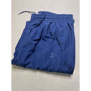 Vtg Y2K Nike Sportswear Track Pants Mens xxl blue Baggy‎ Ankle Zip Mesh Lined